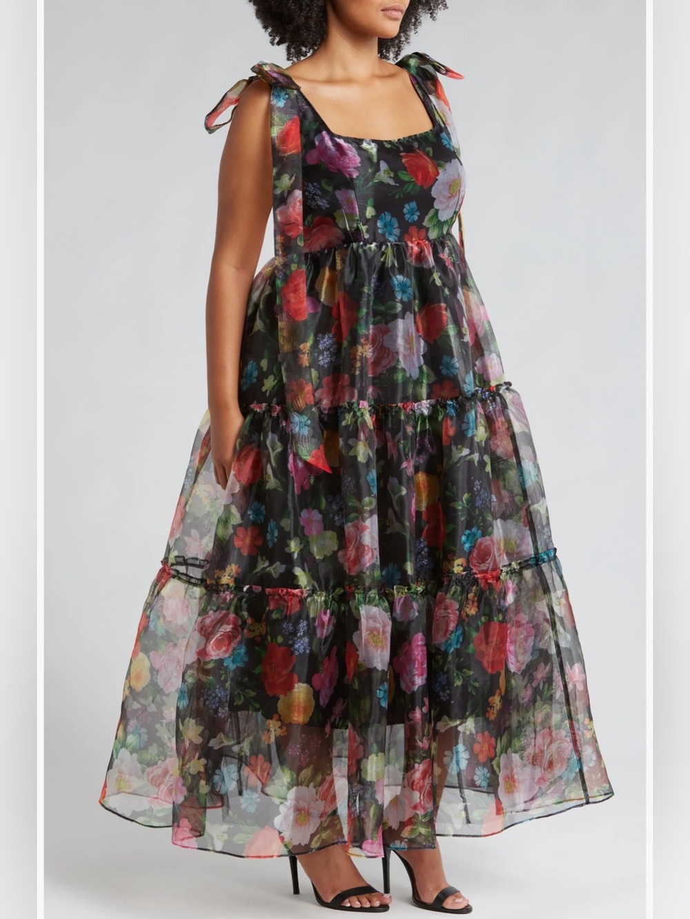 Chelsea 28 Floral Bow Maxi Dress - Picture 1 of 9